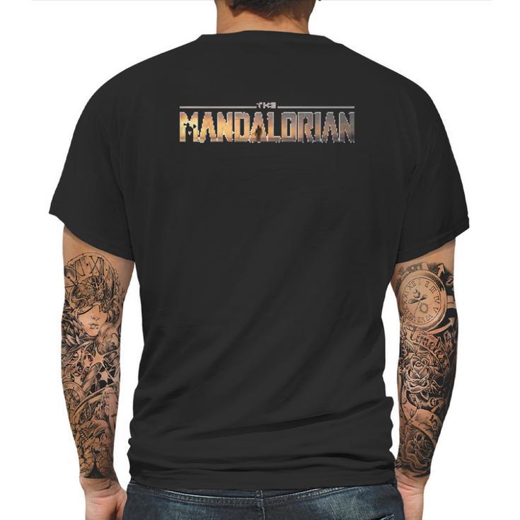 The Mandalorian Series Logo Mens Back Print T-shirt