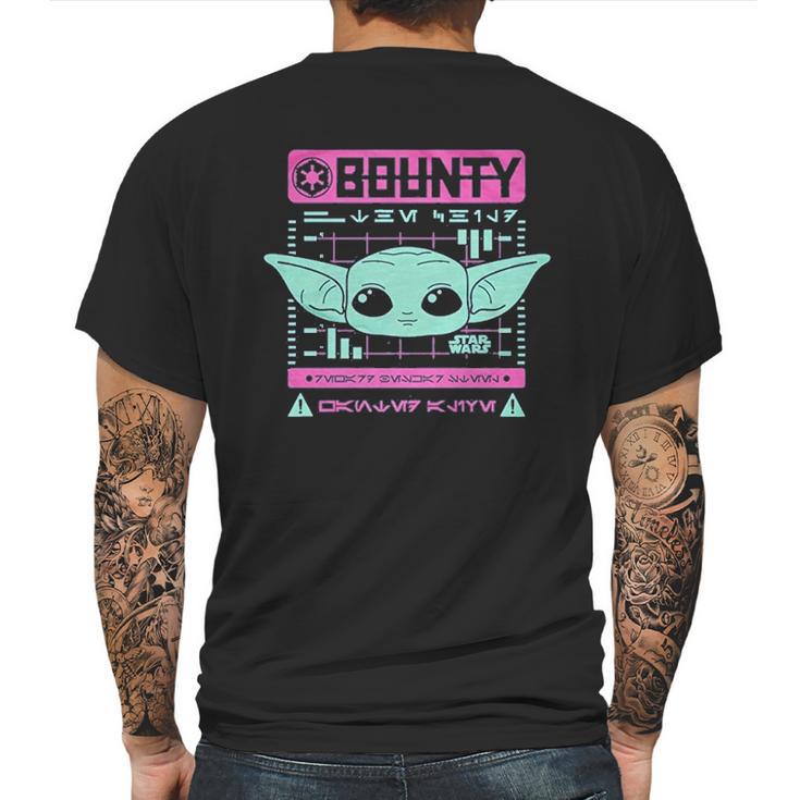 The Mandalorian Wanted Bounty Mens Back Print T-shirt