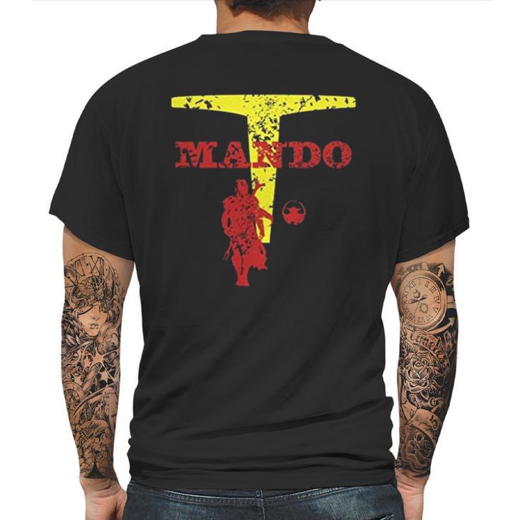 Mando The Mandalorian Mens Back Print T-shirt