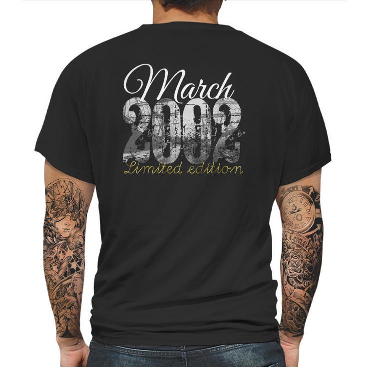 March 2002 Tee - 19 Years Old  2002 19Th Birthday Gift Mens Back Print T-shirt