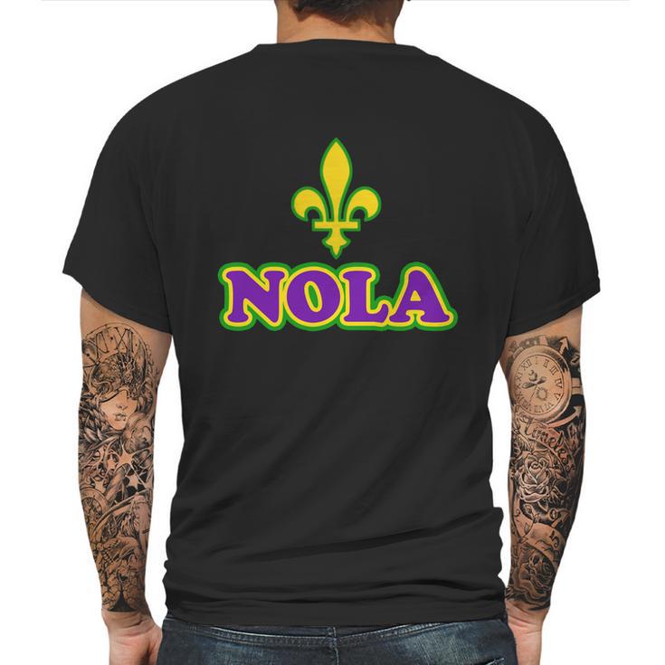 Mardi Gras Nola Mens Back Print T-shirt