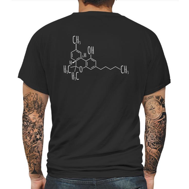 Marijuana Molecule Science Weed Cannabis Mens Back Print T-shirt