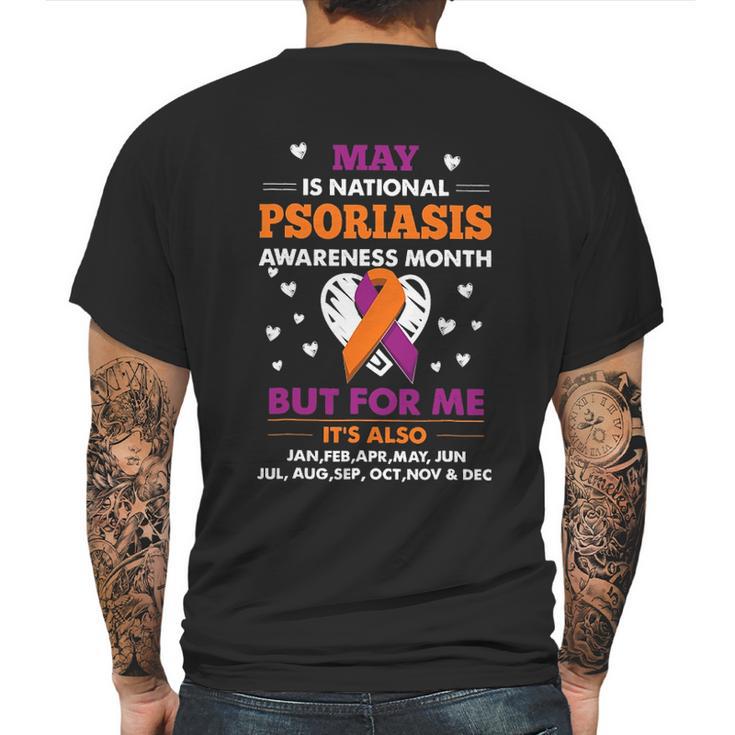 May Is National Psoriasis  Awareness  Month Mens Back Print T-shirt