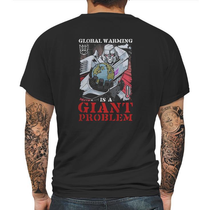 Megatron Global Warming Is A Giant Problem Mens Back Print T-shirt