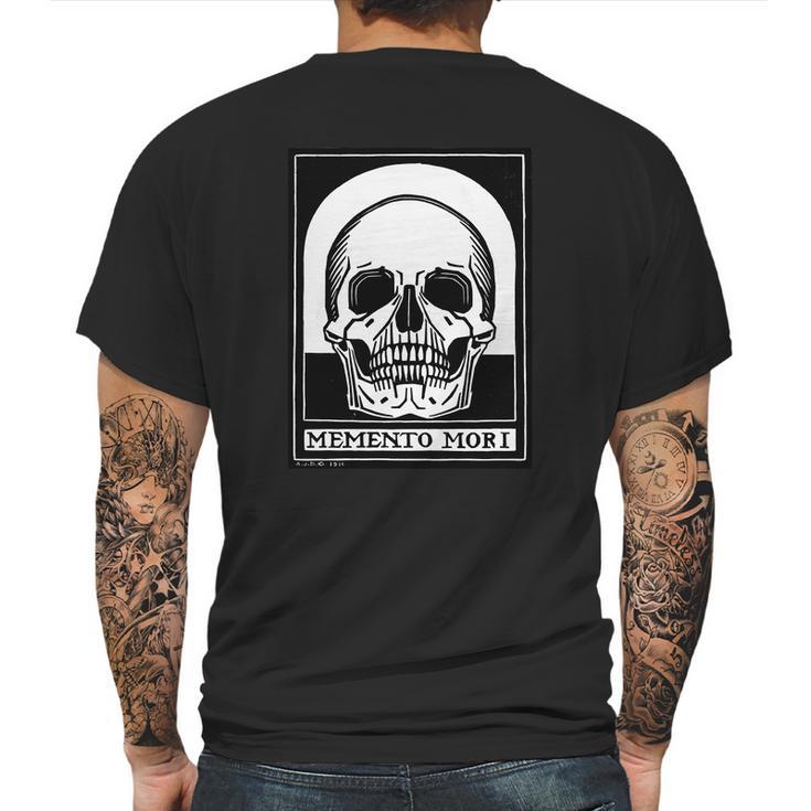 Memento Mori Skull Mens Back Print T-shirt