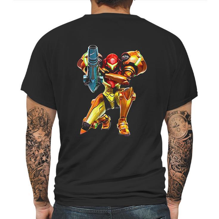 Metroid Samus Aran Mens Back Print T-shirt