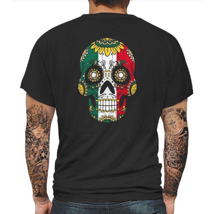 Mens Mexician Dia De Los Muertos Men Sugar Skull Day Of Dead Men Mens Back Print T-shirt