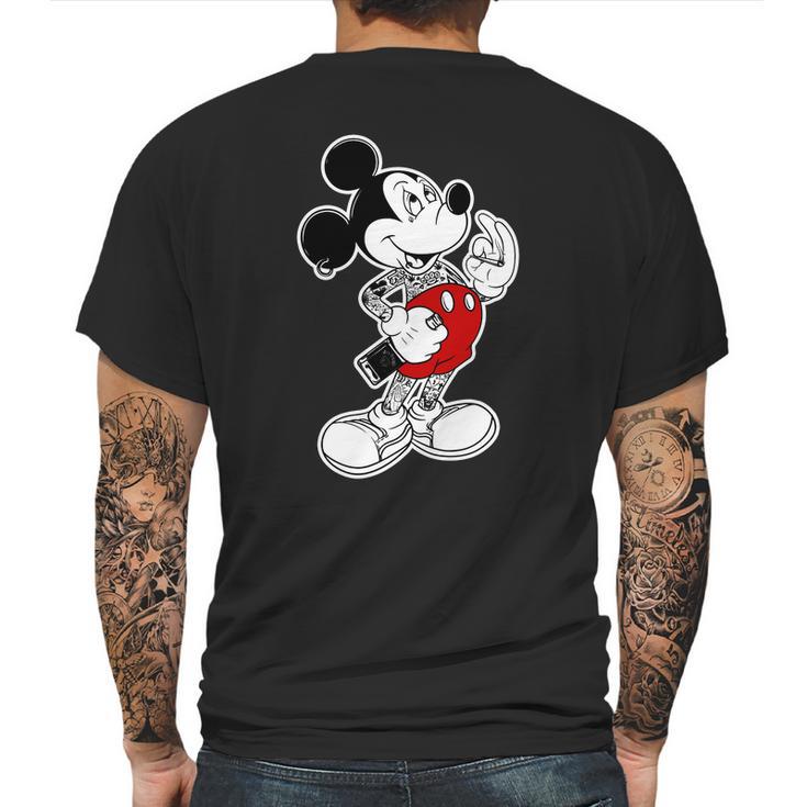 Mickey Mouse Cute Mens Back Print T-shirt