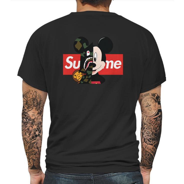 Mickey Mouse Supreme Bape Youth Sweatshirt Shirt T Shirt Tee Mens Back Print T-shirt