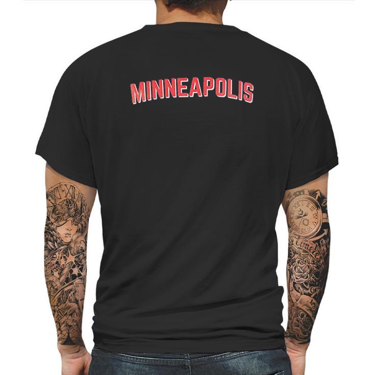 Minneapolis  Classic Retro City Grey Style Minnesota Mens Back Print T-shirt