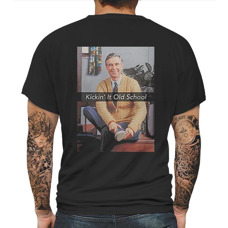 Mister Rogers Kickin It Old School Official Fitted T-Shirt Mens Back Print T-shirt