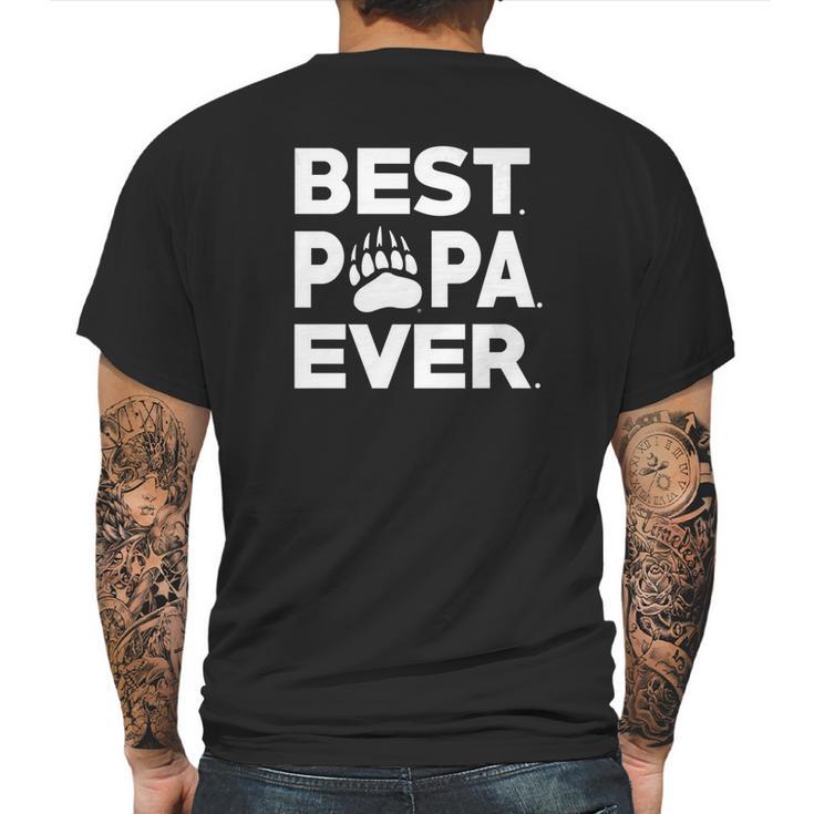 Montana Grizzlies Best Papa Ever Apparel Mens Back Print T-shirt