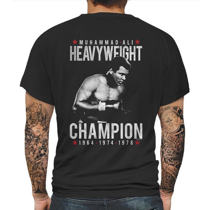 Muhammad Ali Heavy Champ Mens Back Print T-shirt