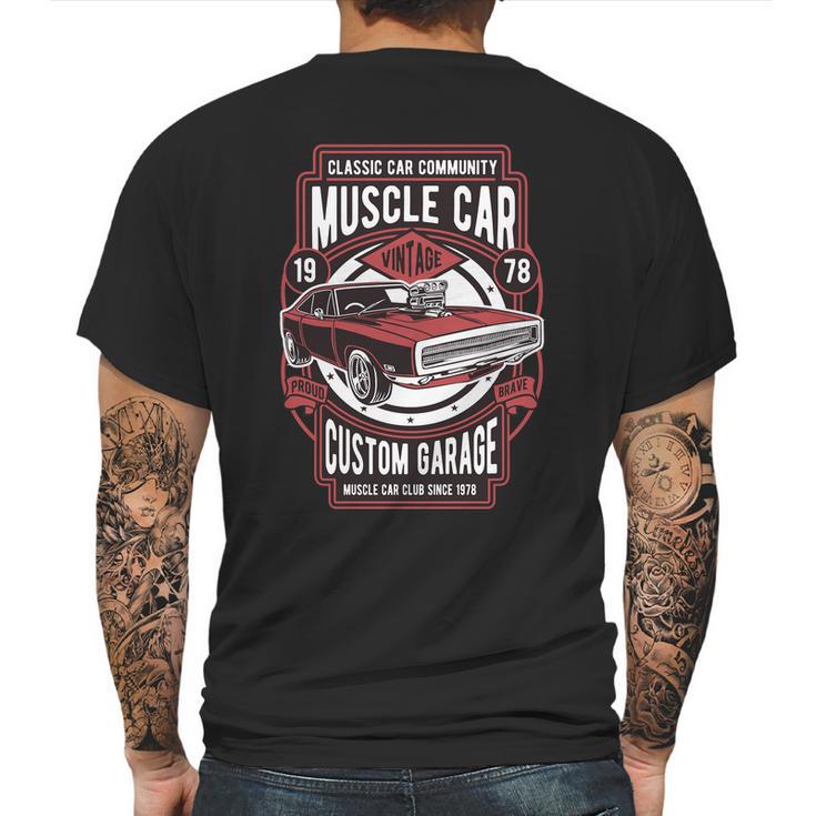 Muscle Car Graphic Design Printed Casual Daily Basic Mens Back Print T-shirt