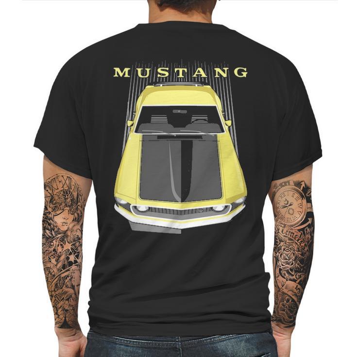 Mustang Boss 69   Yellow Mens Back Print T-shirt