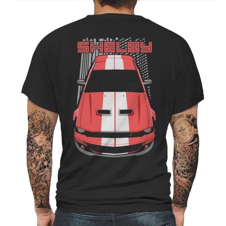 Mustang Shelby Gt500 2007 2009  Red Mens Back Print T-shirt