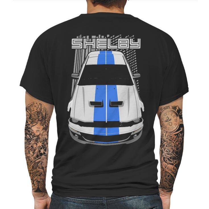 Mustang Shelby Gt500 2007 2009 White Mens Back Print T-shirt