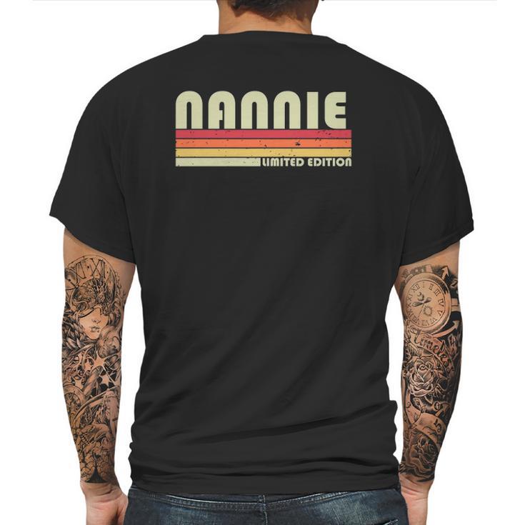 Nannie Gift Name Personalized Retro Vintage 80S 90S Mens Back Print T-shirt