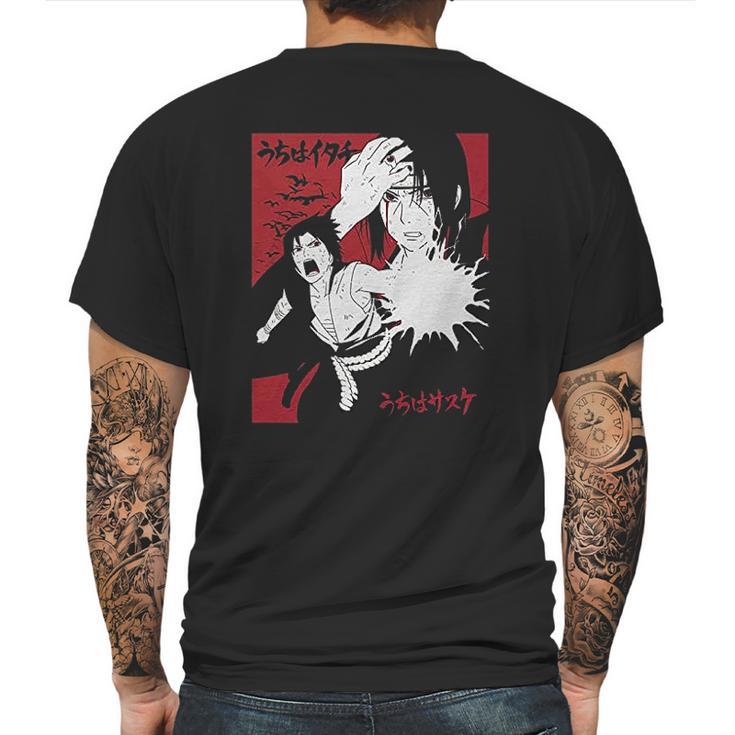 Naruto Shippuden Itachi & Sasuke Mens Back Print T-shirt