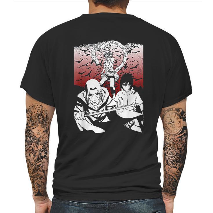 Naruto Shippuden Sasuke Orochimaru Mens Back Print T-shirt