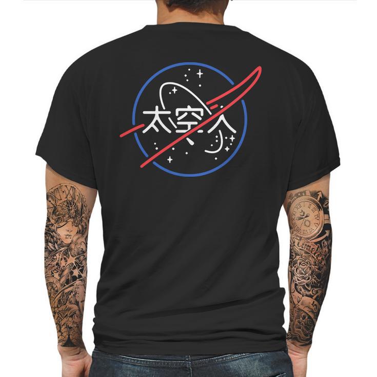 Nasa Aesthetic Japanese Neon Logo Mens Back Print T-shirt