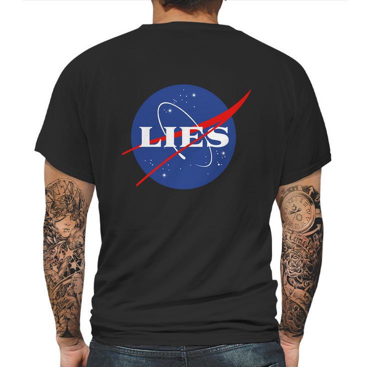 Nasa Lies Mens Back Print T-shirt