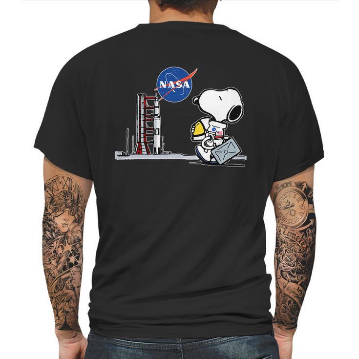 Nasa Snoopy Astronaut T-Shirt Mens Back Print T-shirt