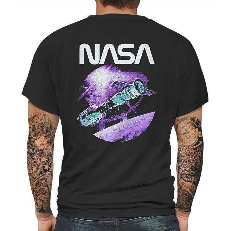 Nasa Space Station Mens Back Print T-shirt