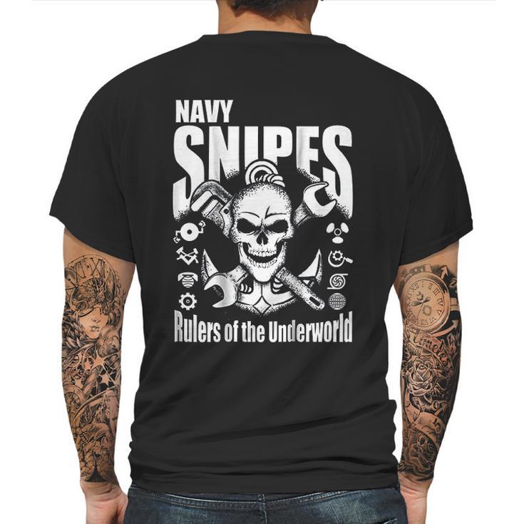 Navy Snipes Mens Back Print T-shirt