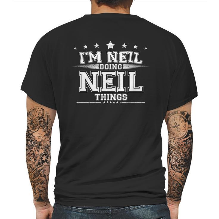 Im Neil Doing Neil Things Mens Back Print T-shirt