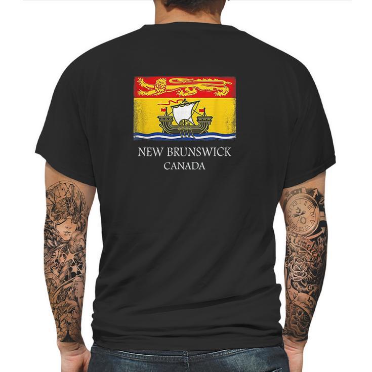 New Brunswick Canada Province Flag Mens Back Print T-shirt