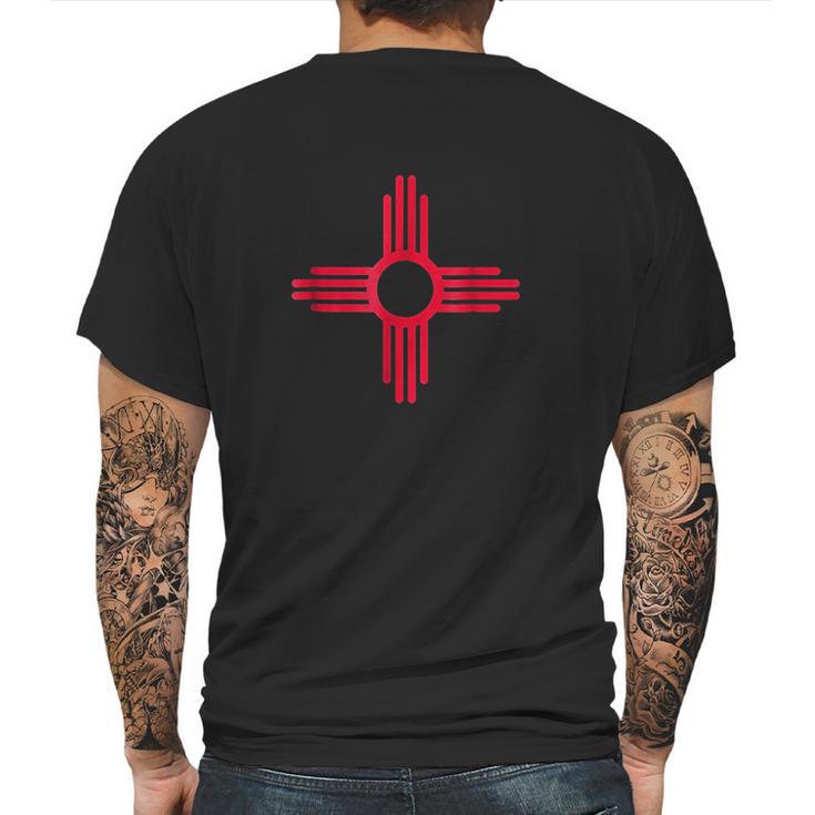 New Mexico Zia New Mexico Flag Art Print Mens Back Print T-shirt