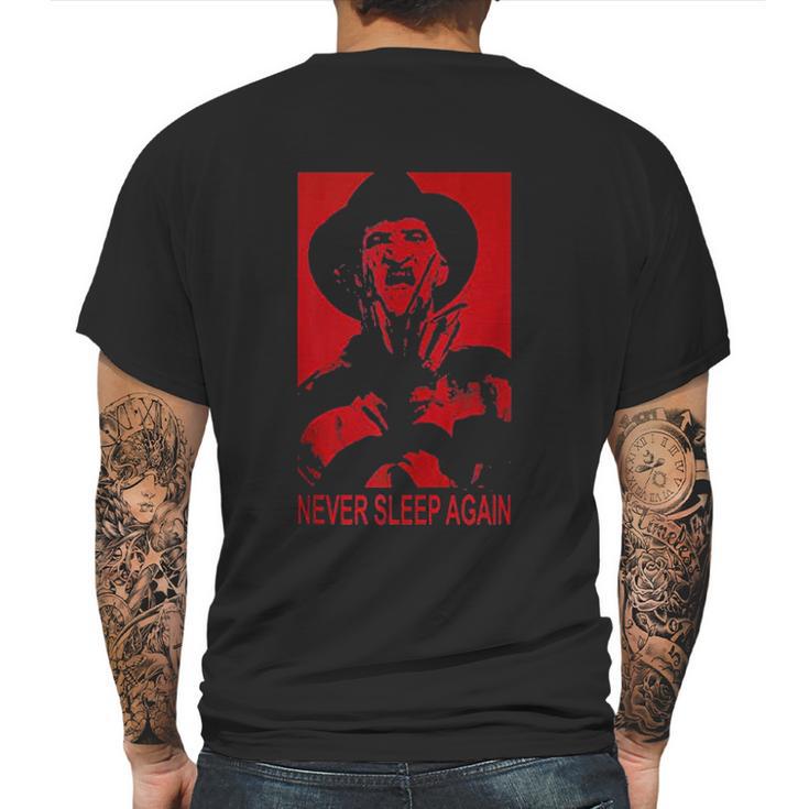 Nightmare On Elm Street Freddy Never Sleep Again Red Mens Back Print T-shirt