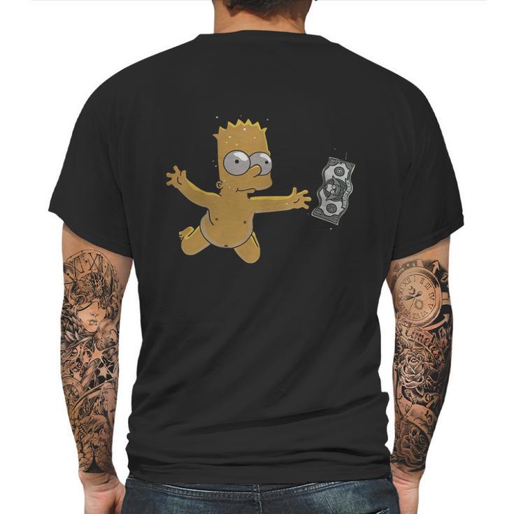 Nirvana Bart Simpson Mens Back Print T-shirt