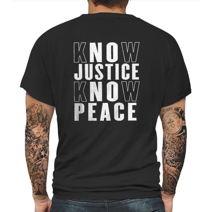 No Justice No Peace Black Lives Matter Mens Back Print T-shirt