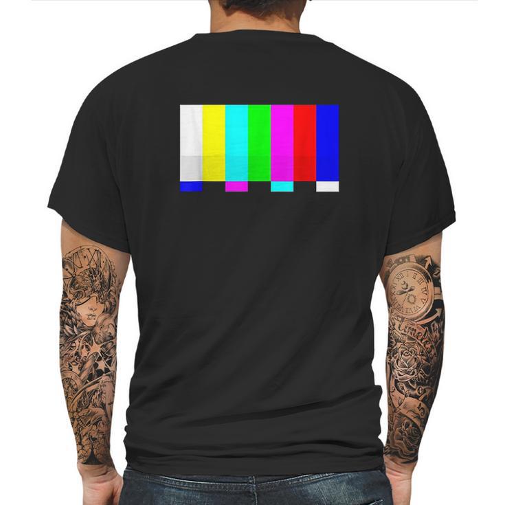 No Signal Television Screen Color Bars Test Pattern Mens Back Print T-shirt