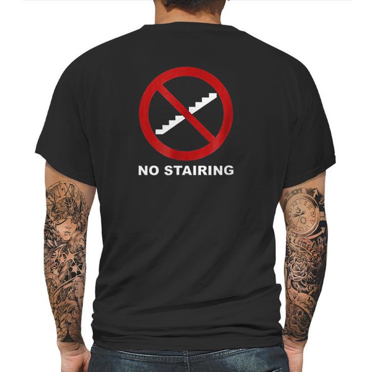 No Stairing Logo Mens Back Print T-shirt