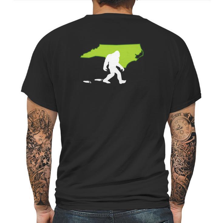 North Carolina State Bigfoot Hunter Mens Back Print T-shirt