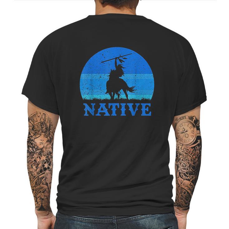 Northwest Native American Knight Pride Mountain Warrior Mens Back Print T-shirt