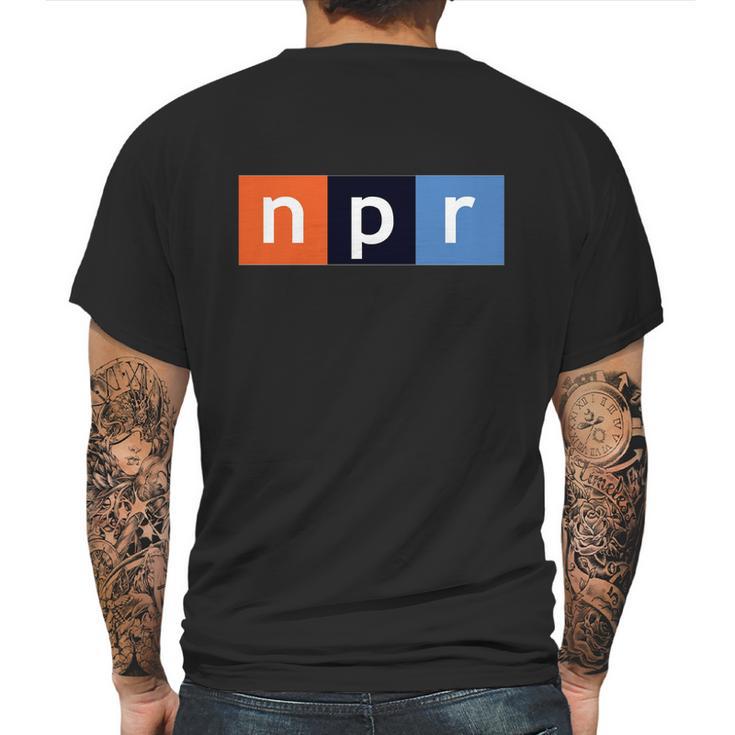 Npr National Public Radio Mens Back Print T-shirt