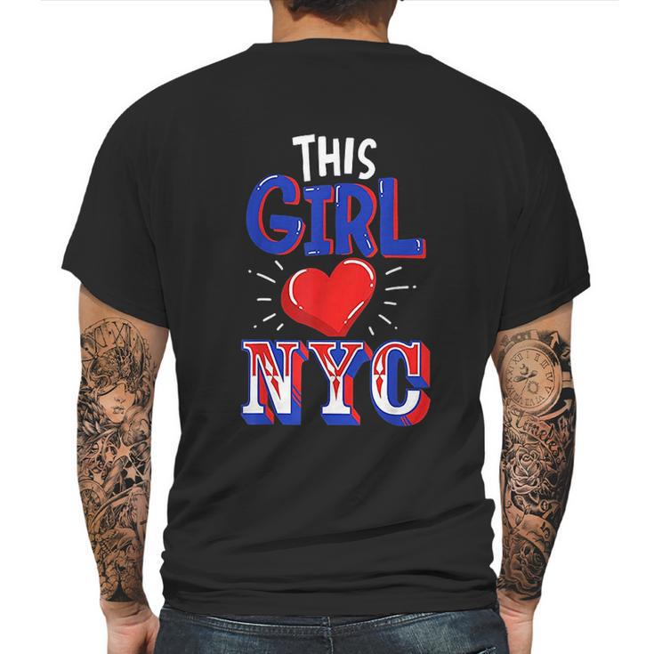 Nyc Girl New York Lover Mens Back Print T-shirt