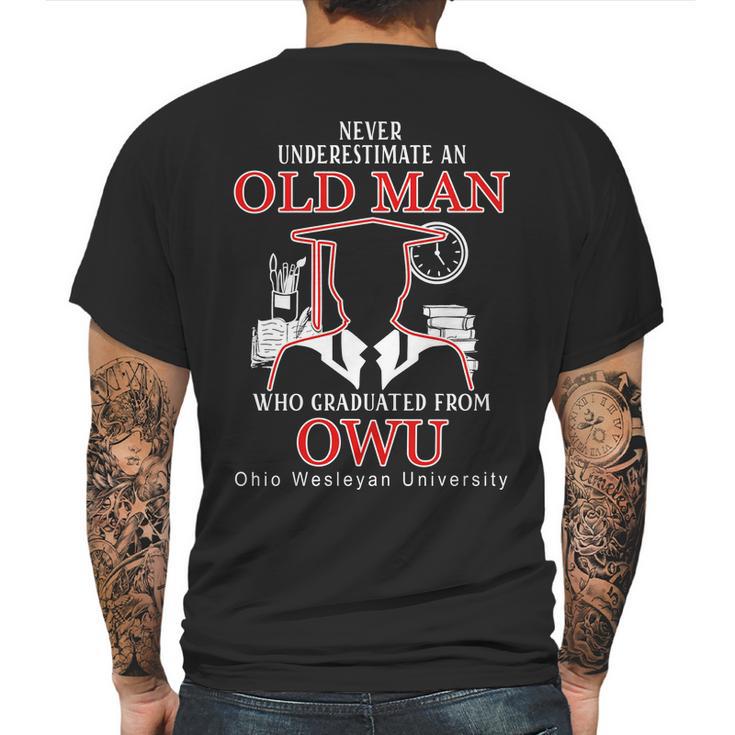 Ohio Wesleyan University Mens Back Print T-shirt