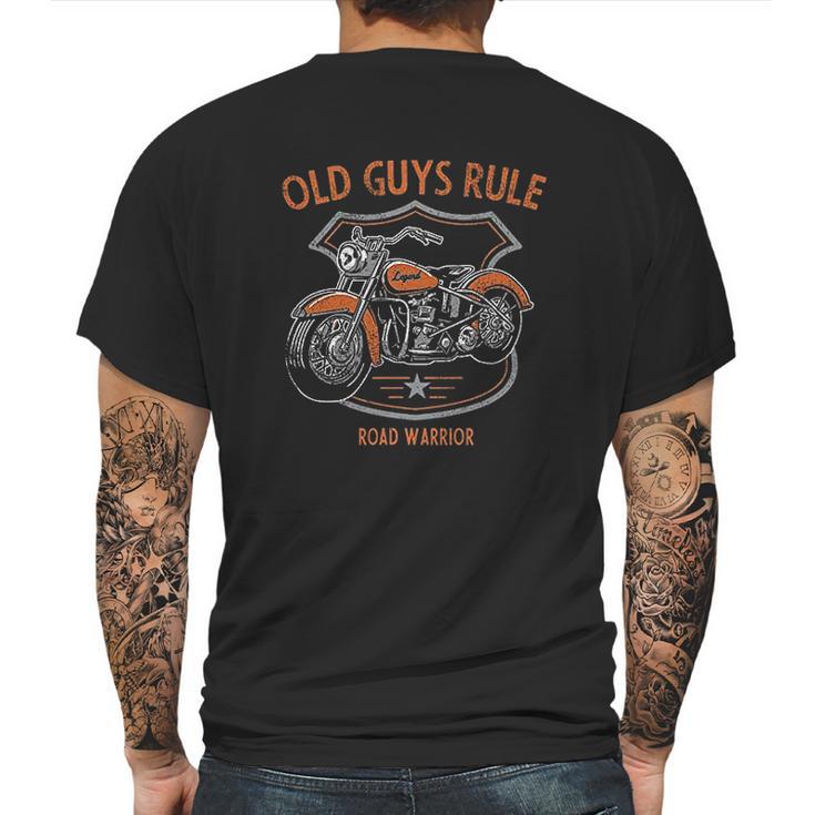 Old Guys Rule T Road Warrior Mens Back Print T-shirt