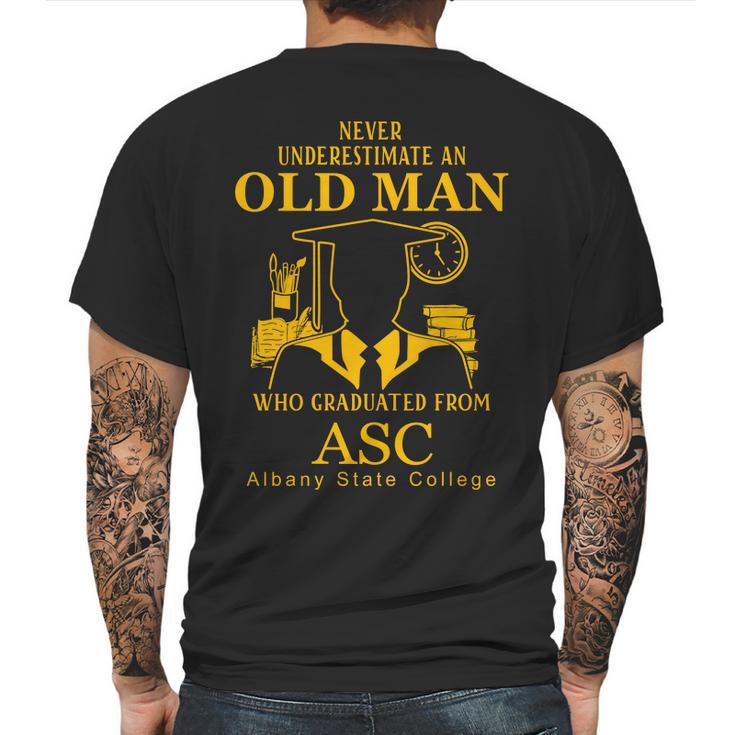 Old Man Who Graduated From Asc- Albany State College Mens Back Print T-shirt