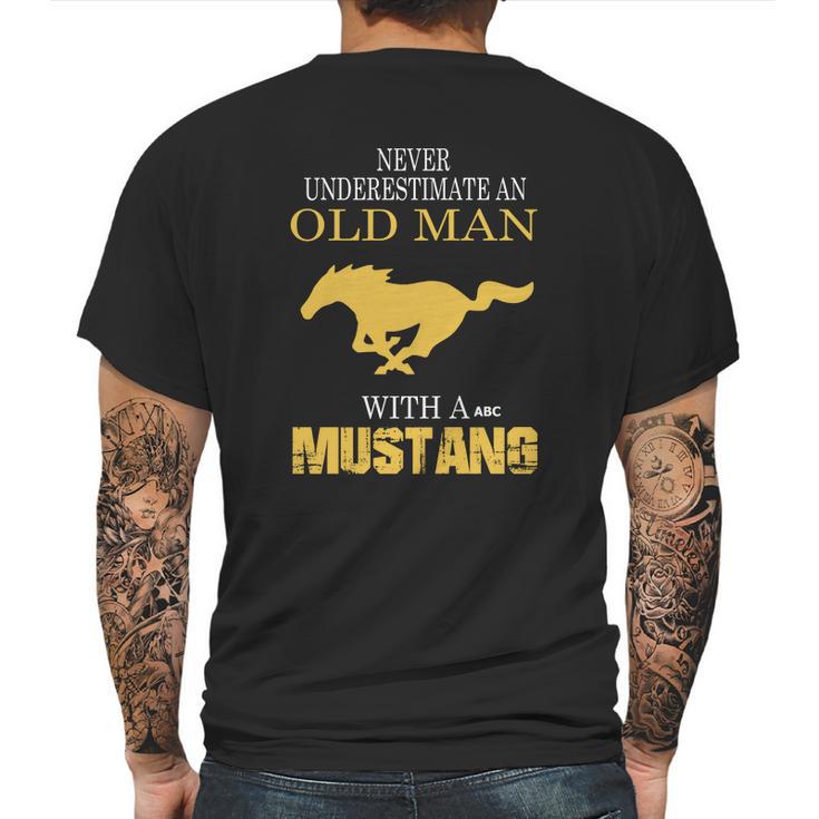 Old-Man-Mustang-Abc Mens Back Print T-shirt