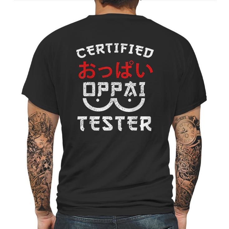 Oppai Tester Mega Milk Anime Mens Back Print T-shirt