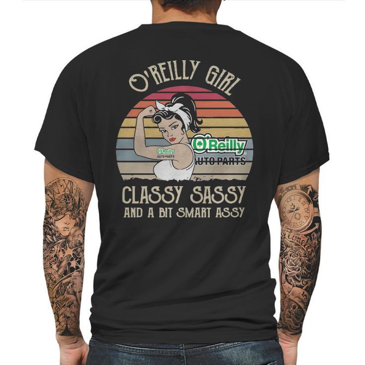 Oreilly Auto Parts Girl Classy Sasy And A Bit Smart Asy Retro Mens Back Print T-shirt