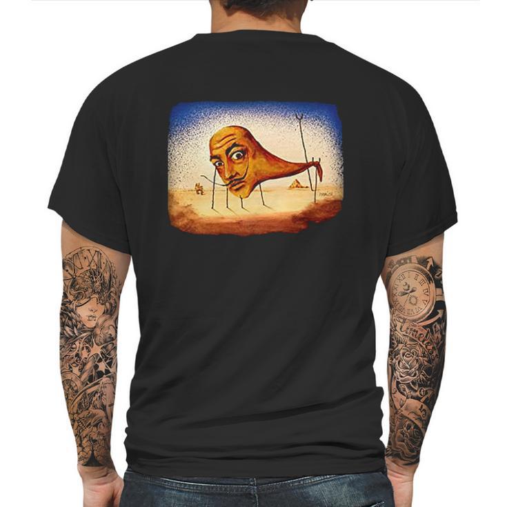 Original Drawing With Frame Salvador Dali Mens Back Print T-shirt