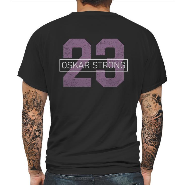 Oskar Strong Shirt Oskar Lindblom 23 Vintage Distressed Shirt Oskar Strong Flyers Fight Against Cancer T-Shirt Mens Back Print T-shirt