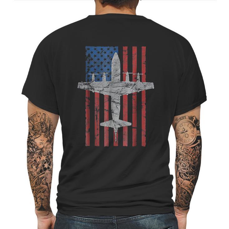 P3 Orion Color Vintage Flag Mens Back Print T-shirt